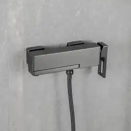 Смеситель для ванны Gappo G3217-9  с коротким изливом, Оружейная сталь