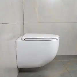 Унитаз подвесной AVS Спутник 801-0038-P-T2-GW безободковый, со смывом Торнадо, белый