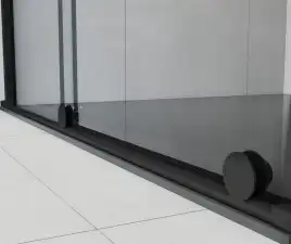 Душевая дверь Vincea Arno 120 VPS-1A120CLB, раздвижная, профиль черный, стекло прозрачное