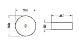 Раковина накладная CeramaLux 360х360х112 GL05, цвет Золото