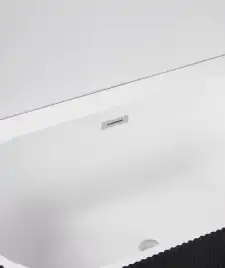 Акриловая ванна Azario LAGO BLANCO BLACK 170х75 AZ-6724-1CRB 17075, асимметричная, правая