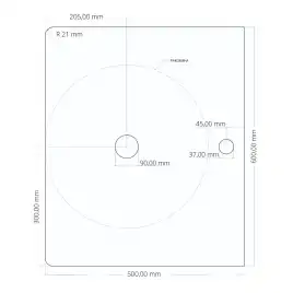 Столешница Grossman Норма 60, черный матовый