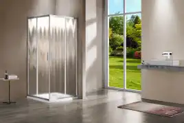 Душевой уголок Vincea Stresa 100х100 VSP-1S100CH, дверь распашная, профиль хром, стекло шиншилла