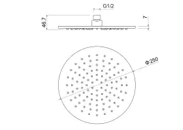 Верхний душ Aquatek  AQ2077BG, Золото матовое
