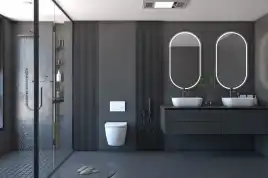 Комплект унитаза с инсталляцией унитаз ABBER Bequem AC1100-AC0105 белый и кнопкой смыва AC0121 хром