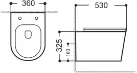 Унитаз подвесной Aquanet Rimless Atago 2.0 W LX-1905, с сиденьем микролифт