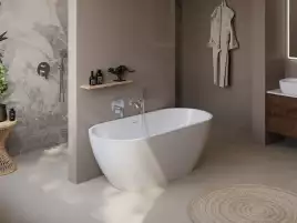 Акриловая ванна BelBagno 140х72 BB701-1400-720-K, отдельностоящая, Белая глянцевая