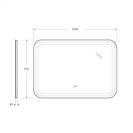Зеркало Cezares CZR-SPC-STYLUS-1000-700-TCH-WARM