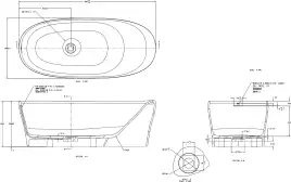 Ванна из искусственного камня Allen Brau 180x80 Solid Stone Krion Neo XL 2.35002.21, белая матовая