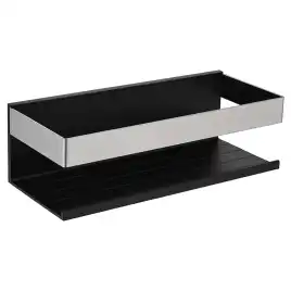 Полка AVS Hilla, 25 см, черный матовый/хром