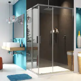 Душевой уголок WasserKRAFT Lippe 45S 120х90 45S07 профиль Хром стекло Прозрачное