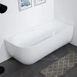 Акриловая ванна Abber 170х75 AB9315 R, отдельностоящая, Белая глянцевая