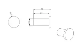 Крючок для полотенец Aquatek Вега AQ4001CR, Хром