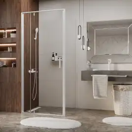 Душевой уголок WasserKRAFT Neime 19P 90х90 19P03 профиль Белый стекло Прозрачное