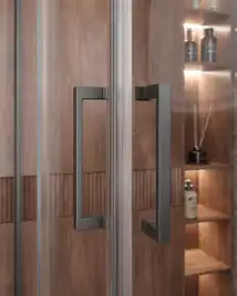 Душевой уголок CEZARES MOLVENO-A-2-100-C-GM-IV стекло Прозрачное, профиль Оружейная сталь