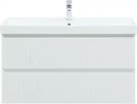 Тумба под раковину Aquanet Альтера 100 белый матовый, подвесная, 337157