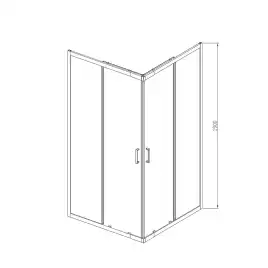 Душевой уголок Vincea Rapid 100х100 VSS-3R90/10MT, профиль хром, стекло Рифленное