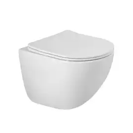 Унитаз подвесной BelBagno AMANDA-TOR BB051CH-TOR-FC/SC, безободковый с сиденьем и смывом TORNADO