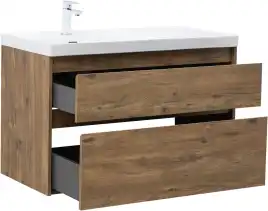 Тумба под раковину Aquanet Nova Lite 2.0 100 дуб рустикальный, левая, 346320