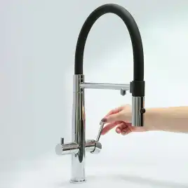 Смеситель для кухни AVS PureRiver 811-170-CR с гибким изливом, хром