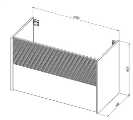 Тумба под раковину Aquanet Вита 100 белый матовый, подвесная, 330474