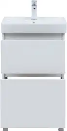 Тумба под раковину Aquanet Вега 50 напольная, белый глянец, 344120