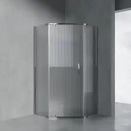 Душевой уголок AVS Трапеция 90x90 профиль хром, стекло рифленое, 803-0023-195-9090-CR-W
