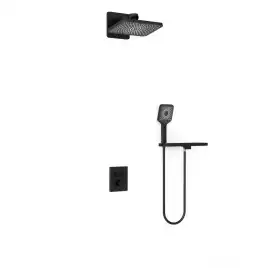 Душевая система  Vincea Inspire VSFW-3I21MT4RMB VSFW-3I21MT4RMB  с термостатом, встраиваемая, черный матовый