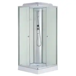 Душевая кабина Loranto 90х90 CS-992EATM/W-90, низкий поддон, цвет профиля матовый хром