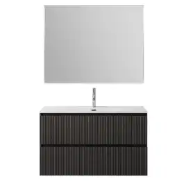 Тумба под раковину BelBagno UNO-1000-2C-SO-GSO подвесная, Темно-Серый Матовый