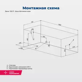 Акриловая ванна Aquanet Nexus 150x75 (с каркасом), 362751