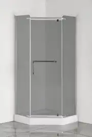 Душевой уголок LORANTO 90х90х200 с низким поддоном 13см, профиль сатин, CS-816S B 90 (GRAY)