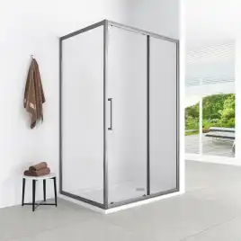 Душевой уголок Loranto 120х90 CS-AB02GG-129, профиль серый матовый, стекло Прозрачное