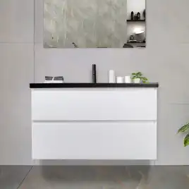 Тумба с раковиной AVS Гармония 100 белая, N821-07-1000WG-01-1010BM