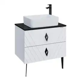 Тумба под раковину Grossman Вива 70 подвесная, белая глянцевая (107012)