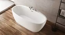 Акриловая ванна BelBagno 150х80 BB404-1500-800, отдельностоящая, Белая глянцевая