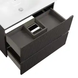 Тумба под раковину BelBagno UNO-900-2C-SO-GSO подвесная, Темно-Серый Матовый