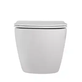 Подвесной унитаз ABBER Bequem AC1100MW белый матовый, безободковый, с сиденьем микролифт