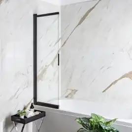 Шторка на ванну AVS Слайдер Плюс 80 профиль черный, стекло прозрачное, 803-0011-150-82-BM-T