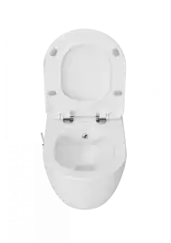 Унитаз подвесной безободковый с биде Creavit Free FE322-34CB00E-0001 с сиденьем микролифт Белый