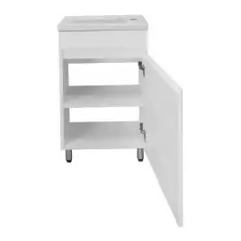 Тумба с раковиной Azario Эстима 40 CS00094580 правая напольная, Белая глянцевая