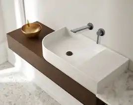 Смеситель для раковины AVS Elegant 811-402-GM встраиваемый, с внутренней частью, оружейная сталь