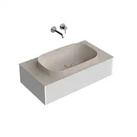 Тумба под раковину Kerama Marazzi MAGICA 90 см, MA.90.1\MGR.M подвесная, утренний серый матовый