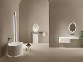 Раковина накладная ABBER STEIN 50х32х6 AS2603, овальная, белая матовая