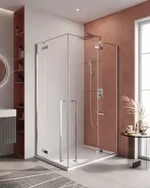 Душевой уголок Cezares LINER-AH-2-120/90-C-Cr-R стекло Прозрачное, профиль Хром