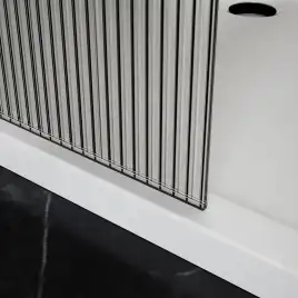 Душевая перегородка Azario Walk-in 90 AZ-251-90-CH-CRF стекло 8 мм рифленое, профиль Хром