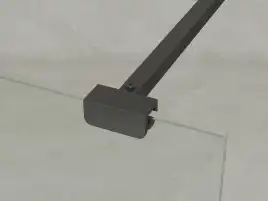 Душевая перегородка Loranto Walk-in 80 CS-W02B-80, профиль черный матовый, стекло Прозрачное, лофт клетка