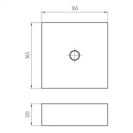 Раковина AVS Мюзикл 37x37 белая матовая, рифленая