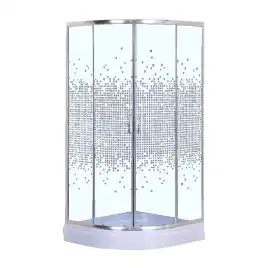 Душевой уголок LORANTO 90х90х215 с низким поддоном 13см, профиль хром, CS-8015GB 90