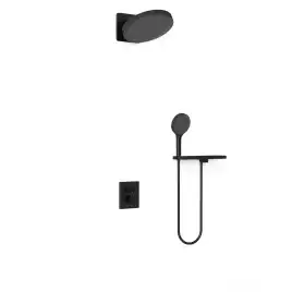 Душевая система  Vincea Inspire VSFW-3I21MT3RMB VSFW-3I21MT3RMB  с термостатом, встраиваемая, черный матовый